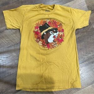Yellow Graphic T-Shirt with Cartoon Animal